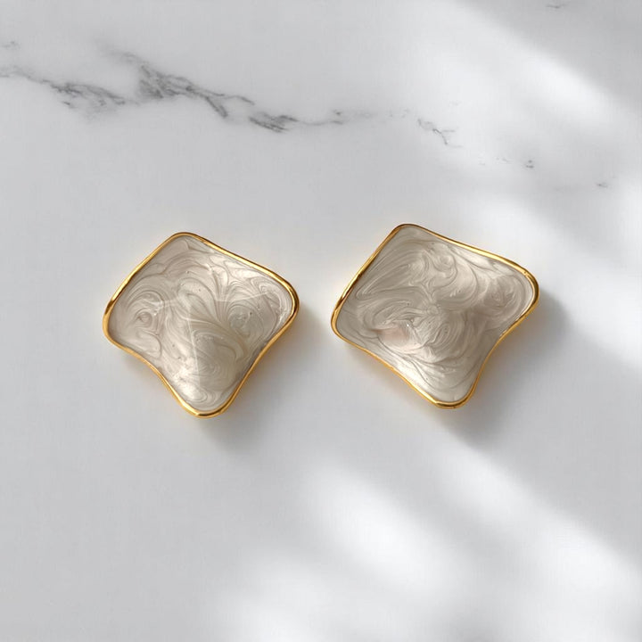 Tela Naari Lumina Swirl Anti-Tarnish Earrings - TelaNaari