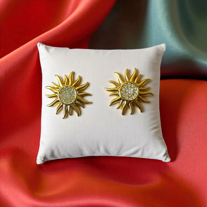 Tarnish-Free Radiant Sunburst Earrings