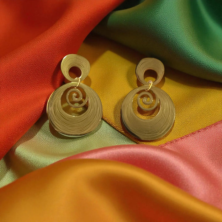 Anti-Tarnish Spiral Swirl Earrings