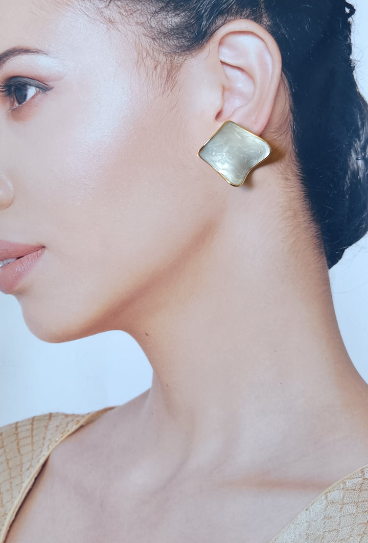 Tela Naari Lumina Swirl Anti-Tarnish Earrings - TelaNaari