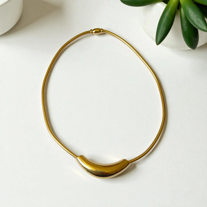Divi Gold-Plated Anti Tarnish Crescent Hasli