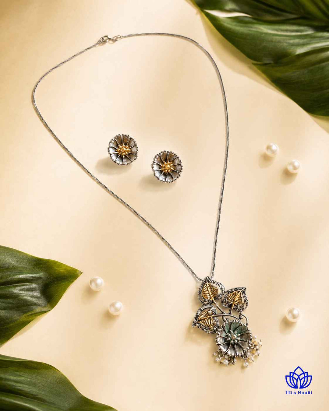 Aadhya Dual Tone Fusion Necklace Set