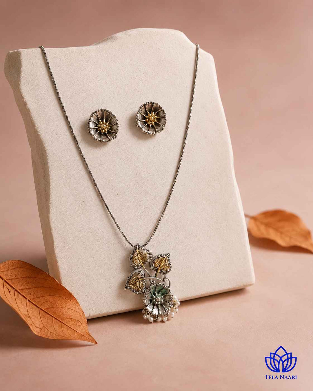 Aadhya Dual Tone Fusion Necklace Set