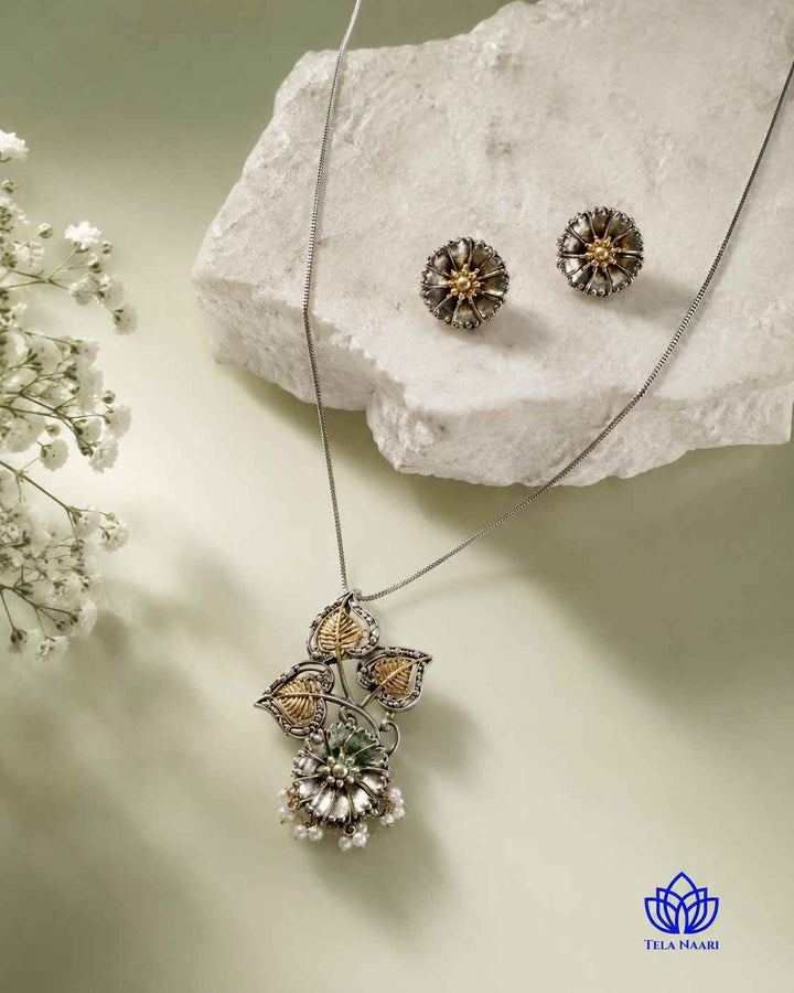 Aadhya Dual Tone Fusion Necklace Set