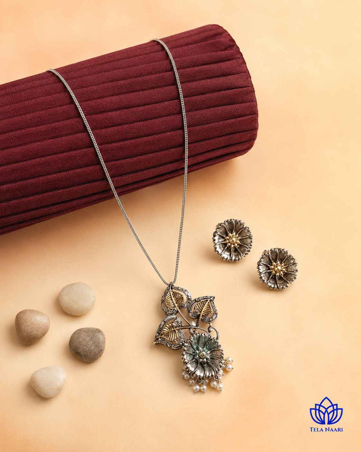 Aadhya Dual Tone Fusion Necklace Set