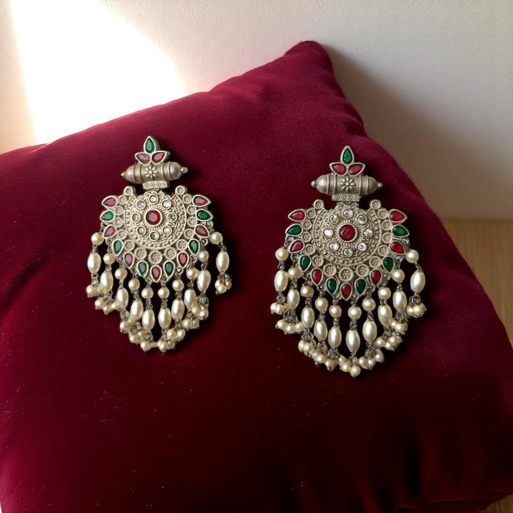 Tela Naari Dibi Verdant Cascade Earrings - TelaNaari