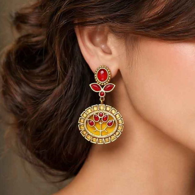 Elegant Indraja Silver-Plated Earrings