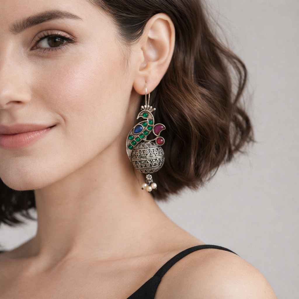 Classic Iravati Silver Plated Hook Earrings