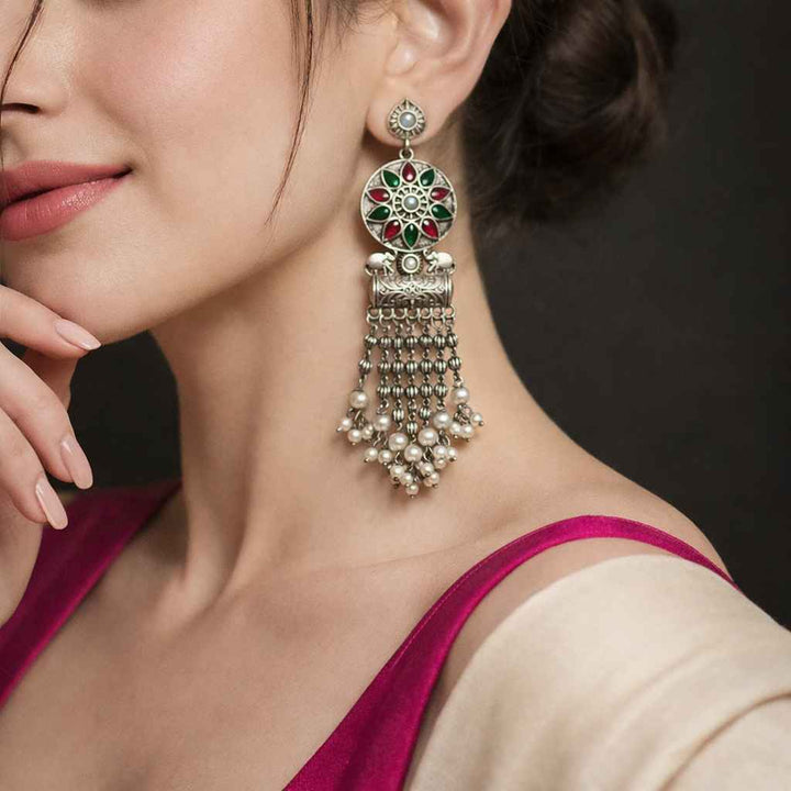 Amarti Silver-Plated Teardrop Earrings