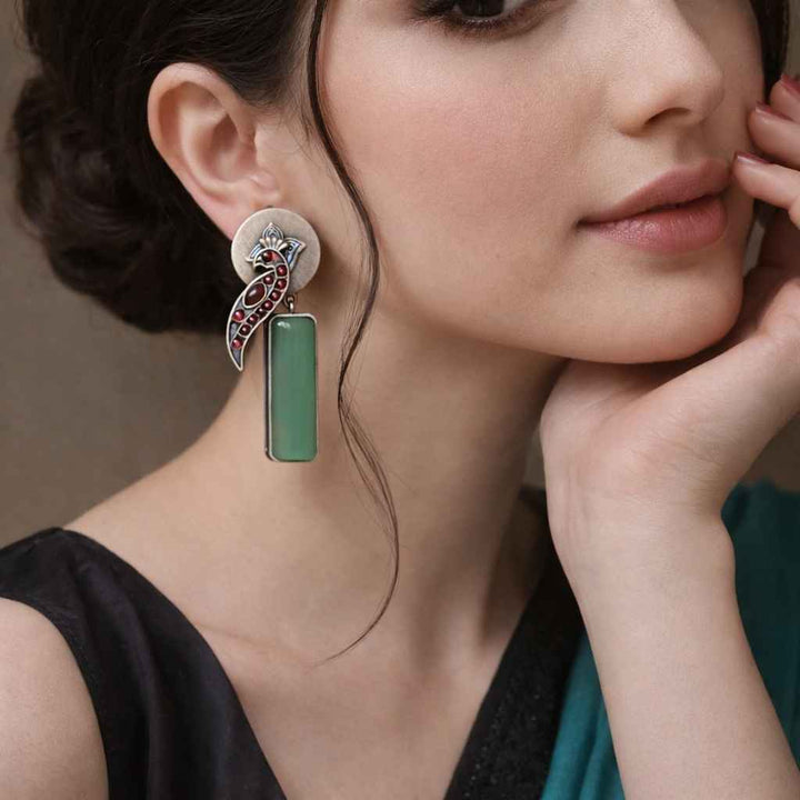 Begunia Silver Plated Earrings