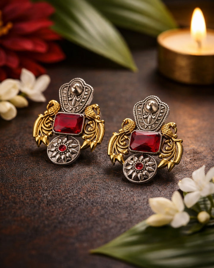 Nilofer Dual Tone Earrings