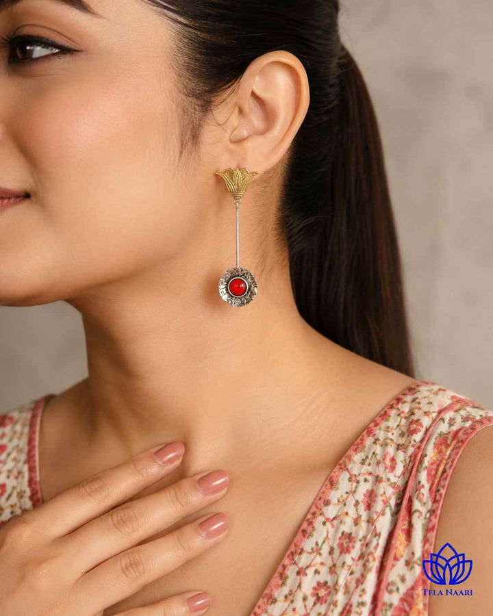 Push back closure keeps this teardrop earring secure and comfortable.