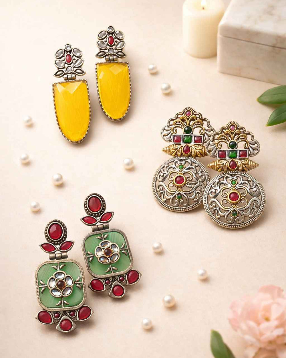 Primrose festive gift hamper packaging – ethnic jewellery gift by TelaNaari