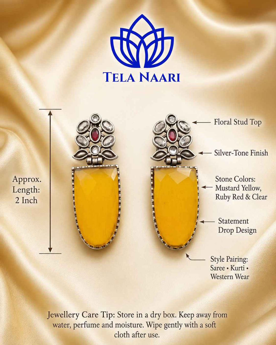Yellow tone sits against a smooth, lustrous silver-plated surface.
