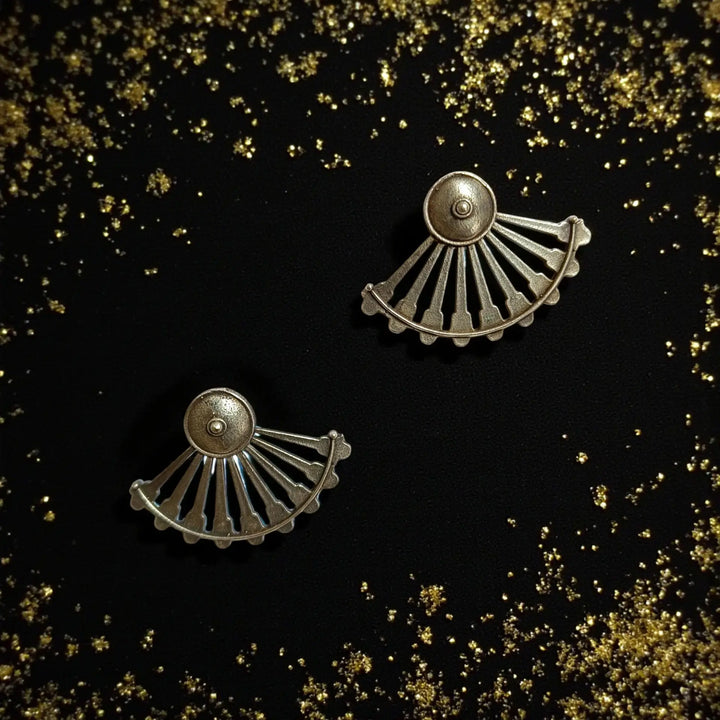 Silver Oxidised Earrings Sazia