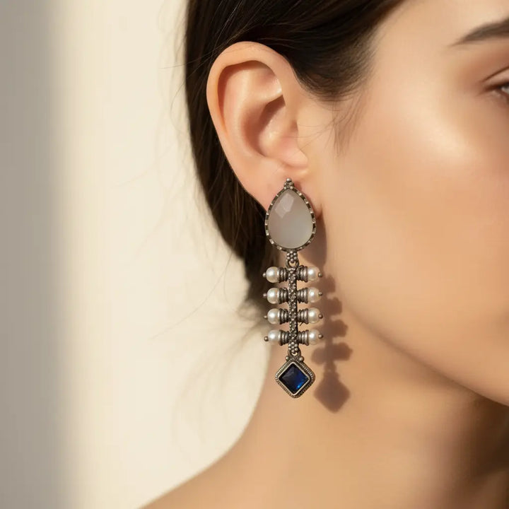 Aashita Silver-plated Tear Drop Earrings