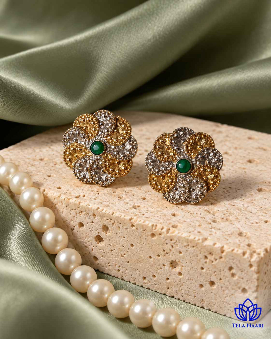 Compact two-inch silhouette defines the shape of this stud.