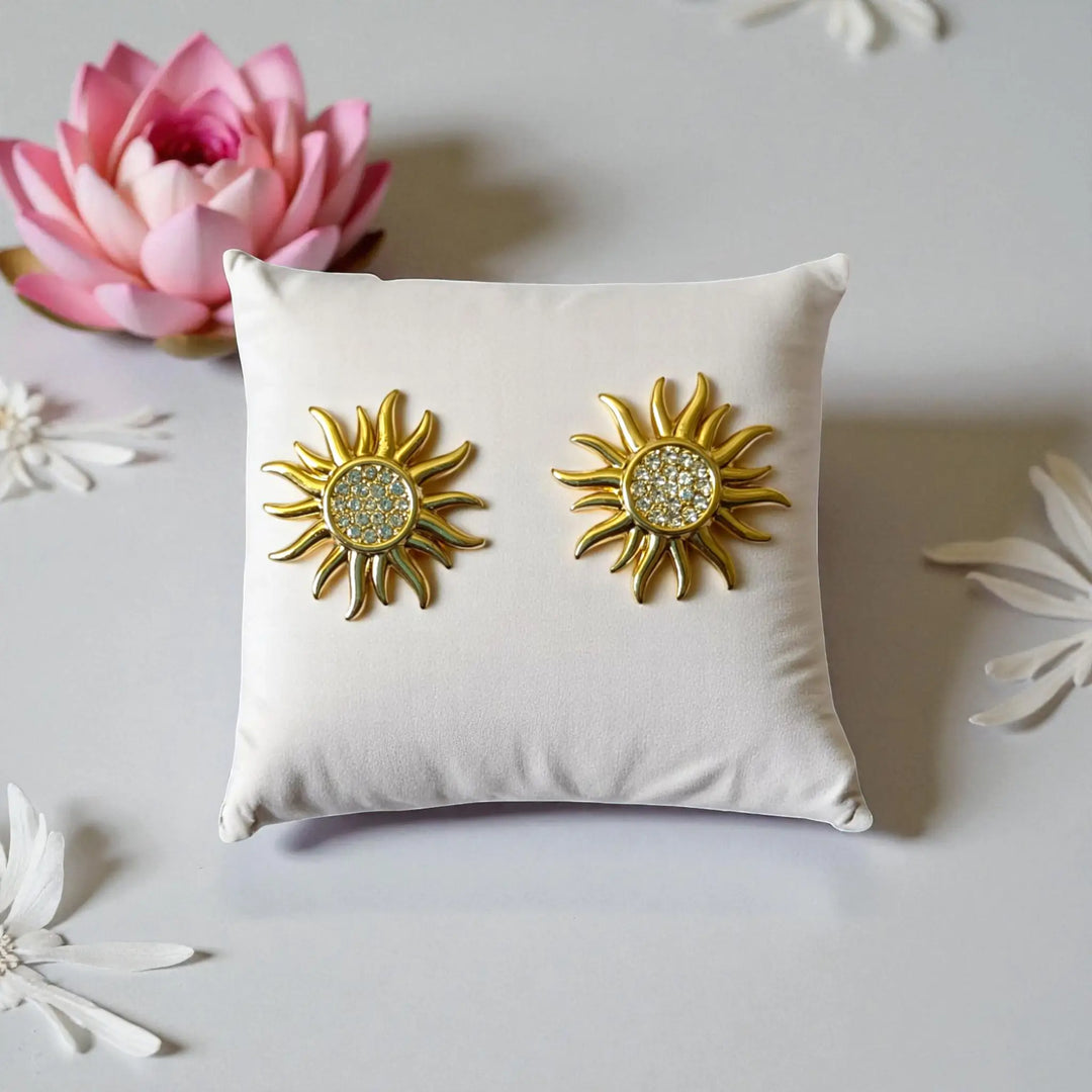 Tarnish-Free Radiant Sunburst Earrings