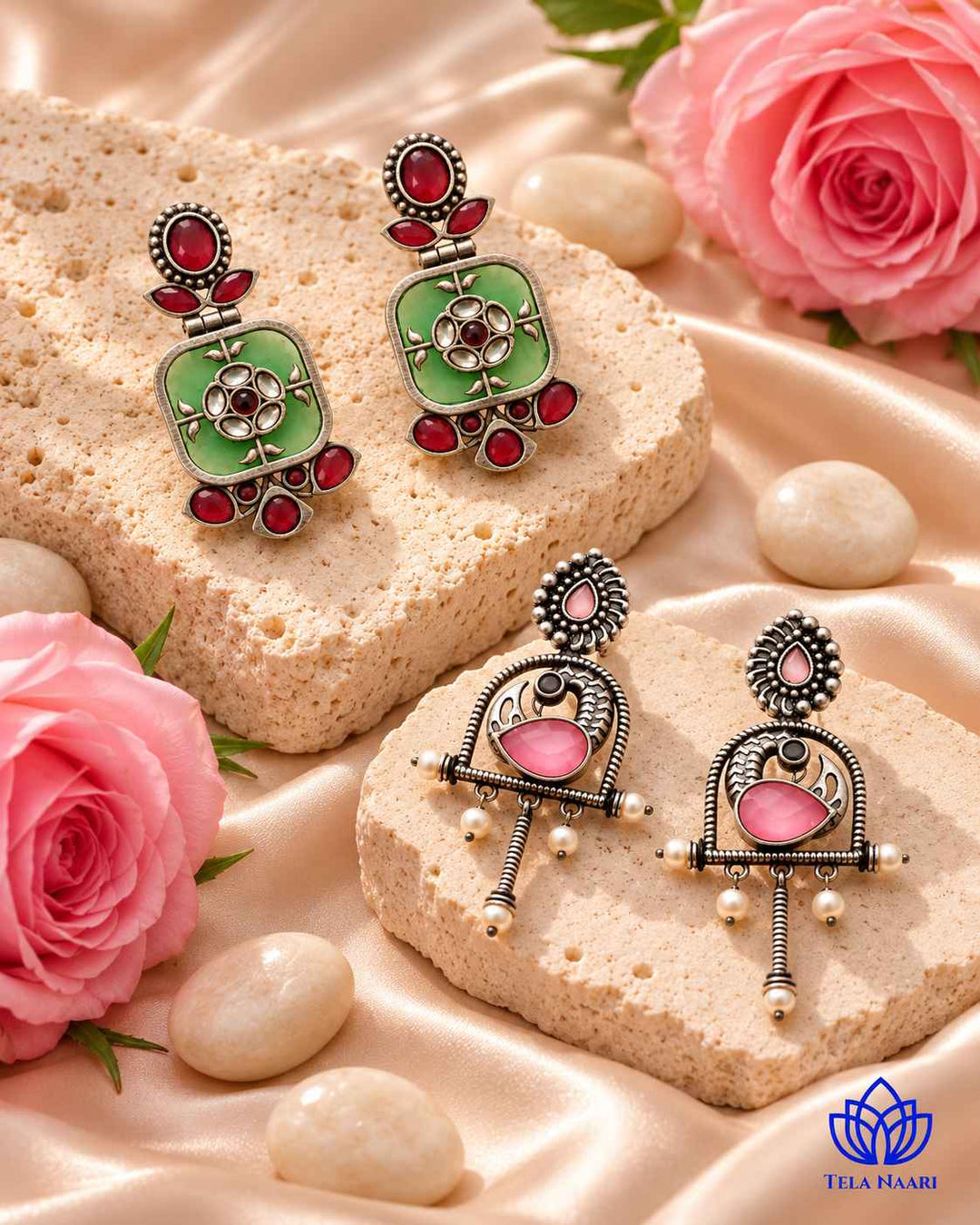 Darcy Hamper with 2 pairs of earrings in a gift box, a Dhanteras gift for sister