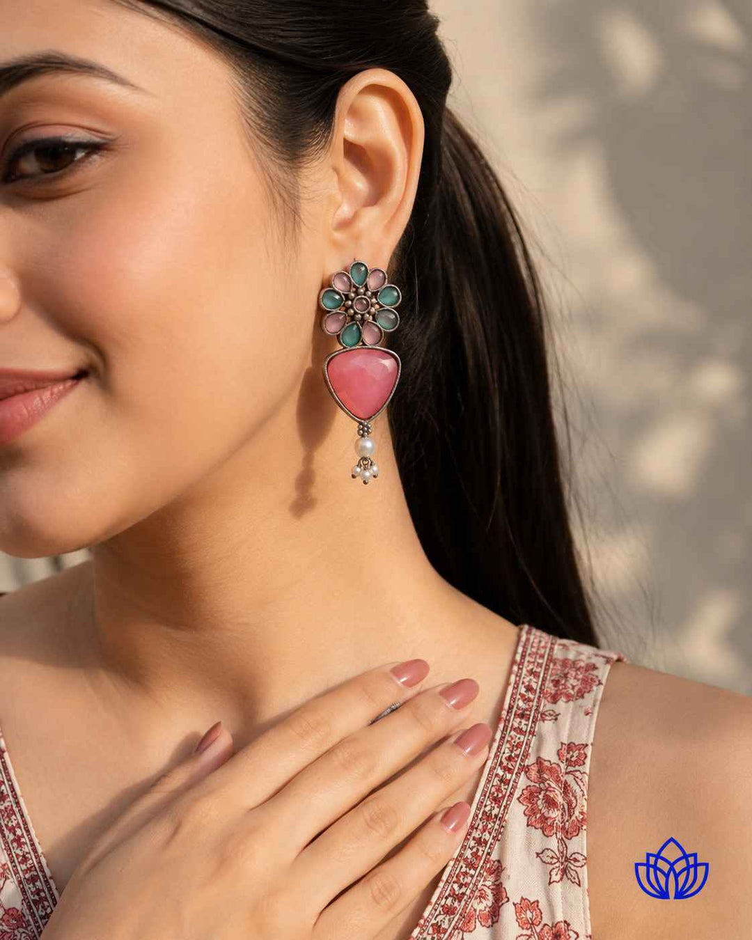 First earring pair from the Diwali Bluma Hamper&