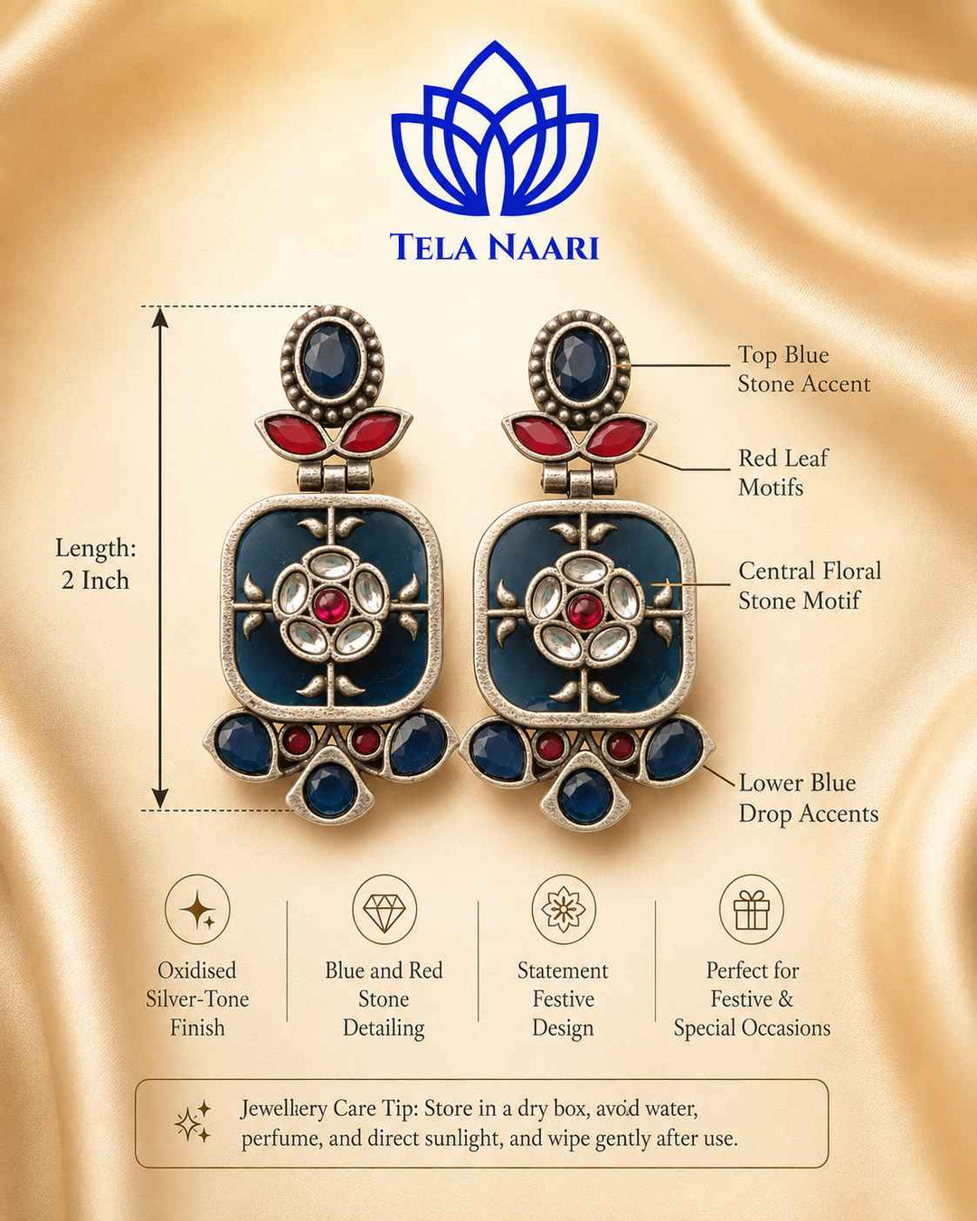 Silver-plated finish gives this earring a smooth, polished shine.