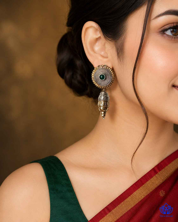 Earring pair two with traditional motif, from the festive Bella Hamper, a gift for friend