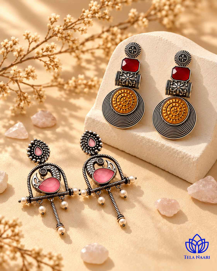 Eden Hamper with 2 pairs of earrings in a gift box, a Dhanteras gift for sister