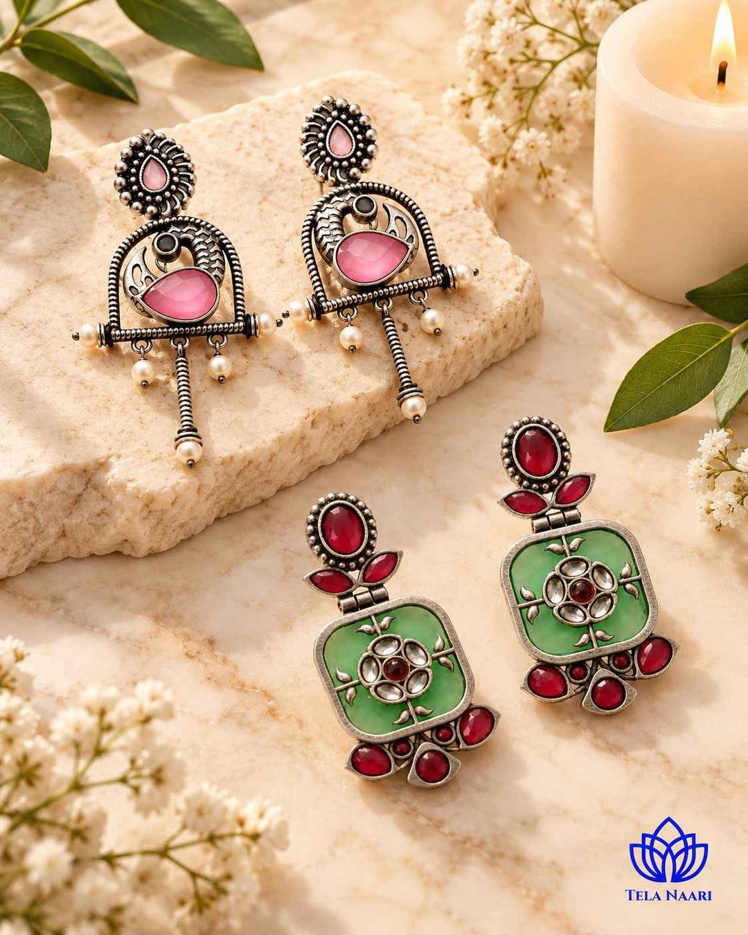 Festive earrings from the Darcy Hamper, a Diwali gift for friend
