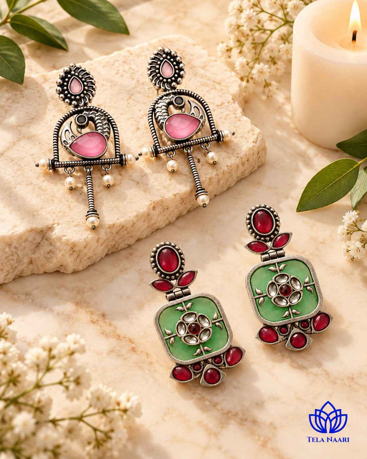 Festive earrings from the Darcy Hamper, a Diwali gift for friend