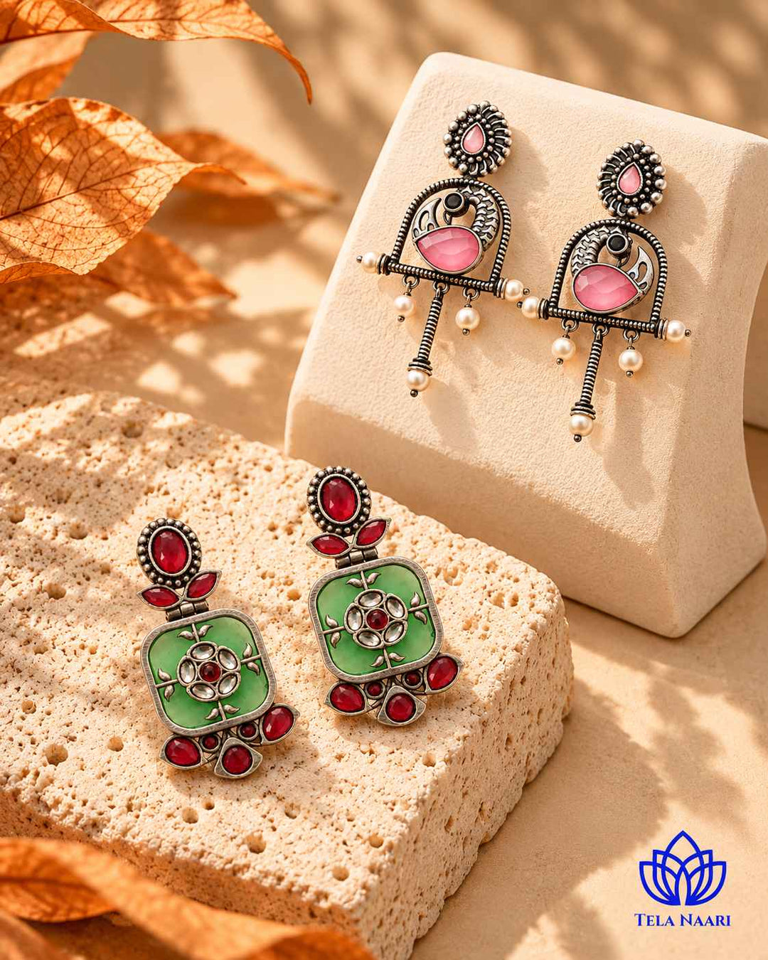 Hamper box with 2 pairs of earrings from Darcy, a present for girlfriend