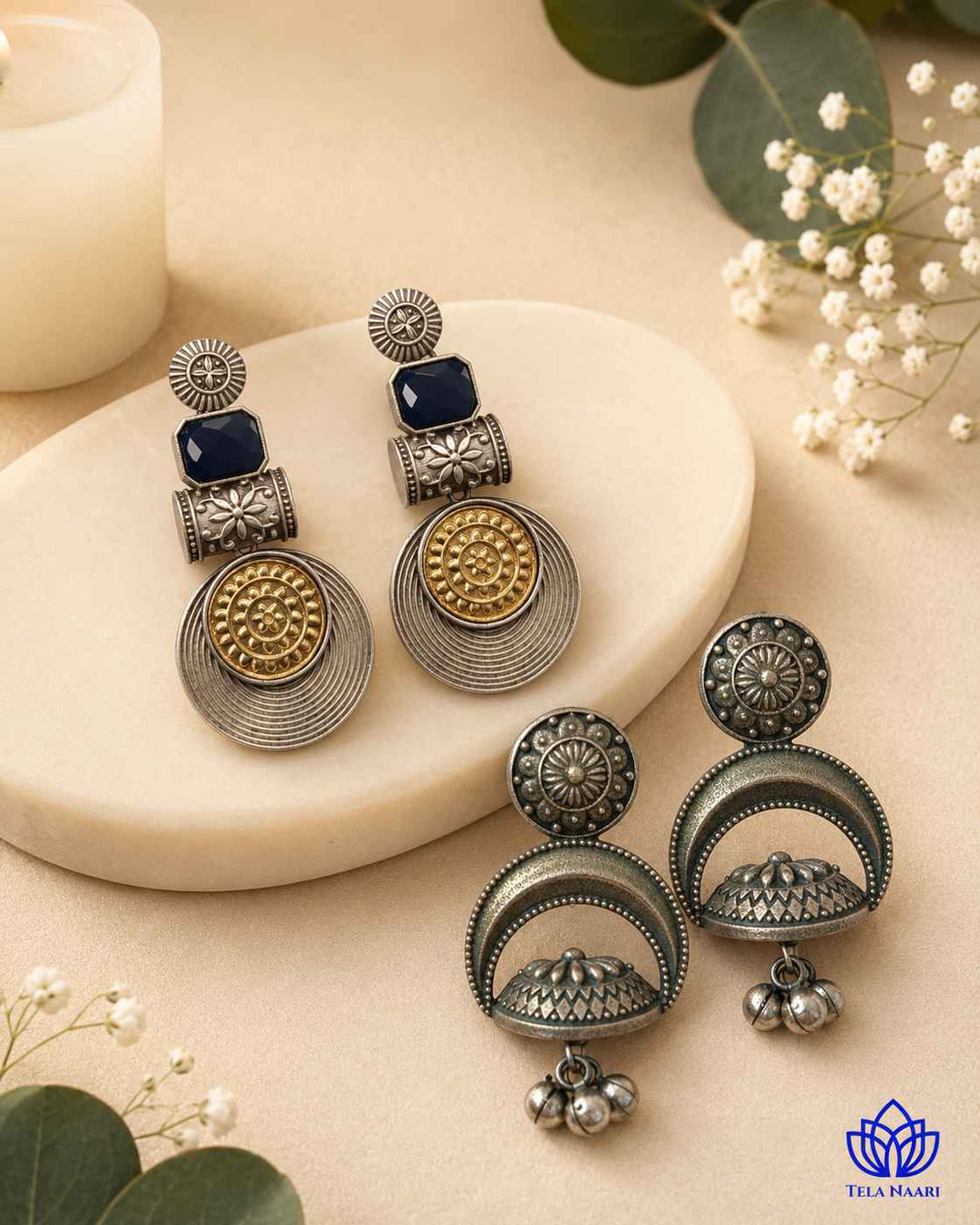 Hamper view of Delia's curated jewellery collection, a Ganesh Chaturthi gift for bhabhi