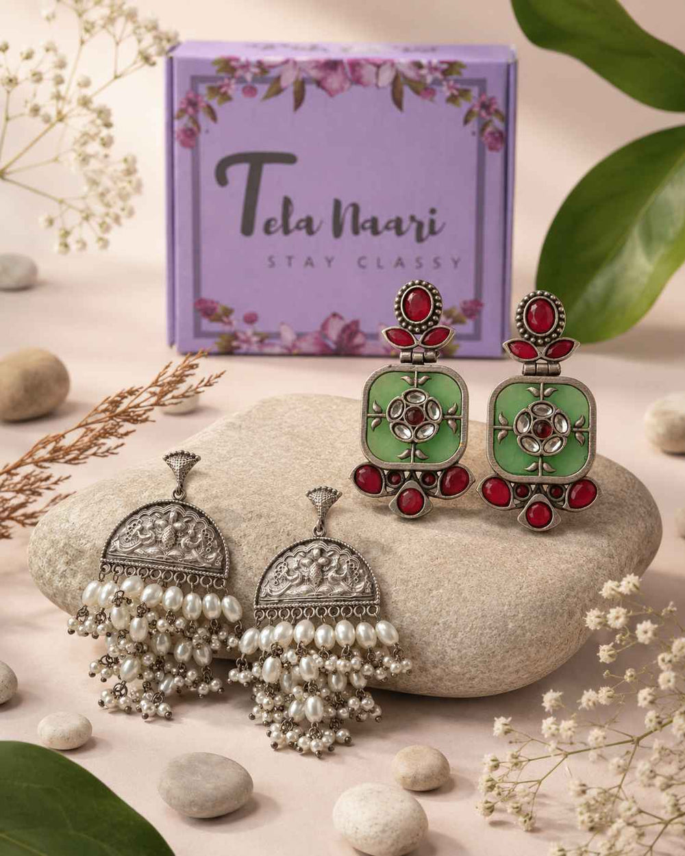 Hamper view of Emma's curated jewellery collection, a Janmashtami gift for bhabhi