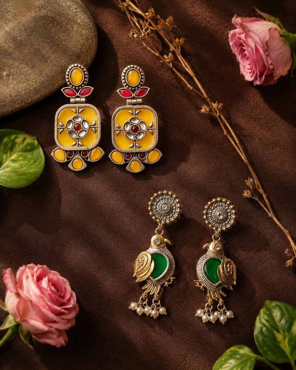 Hamper view of Melody's curated jewellery collection, a Ganesh Chaturthi gift for bhabhi