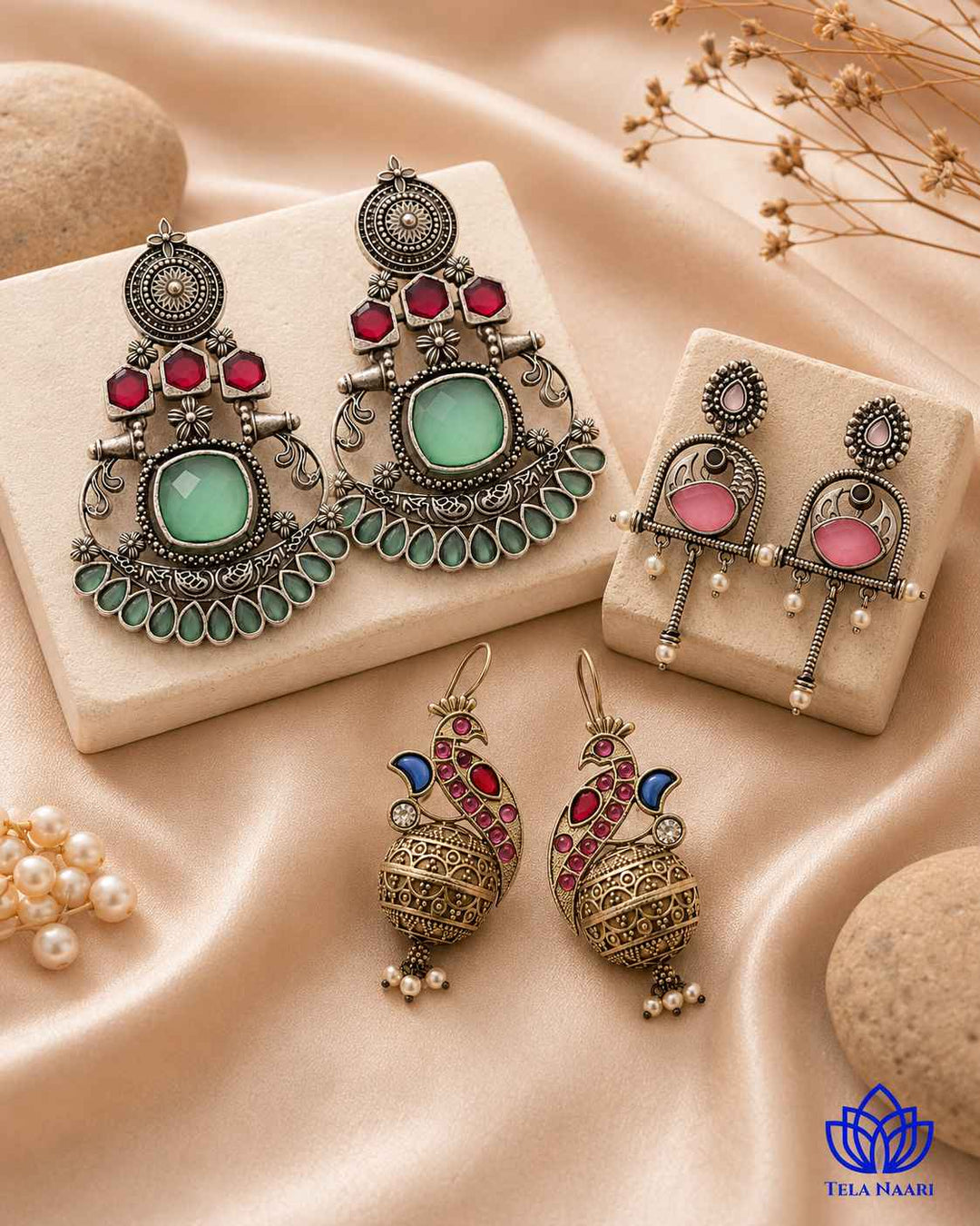 Hamper trio of earrings from Zara blending heritage and elegance, a gift for bhabhi