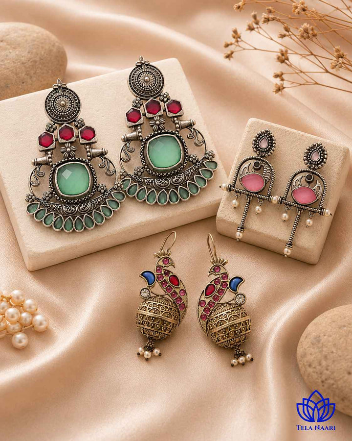 Hamper trio of earrings from Zara blending heritage and elegance, a gift for bhabhi
