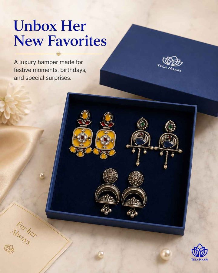 Sophia Festive Hamper – Premium Box With 3 Pairs Of Earrings