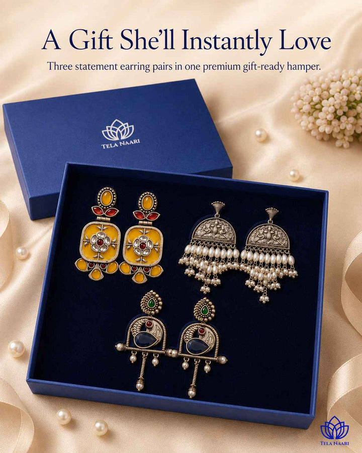Amelia Festive Hamper – Premium Box With 3 Pairs Of Earrings