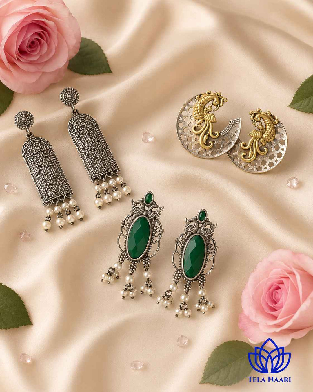 Handcrafted earrings from the Nova Hamper, a Diwali gift for friend