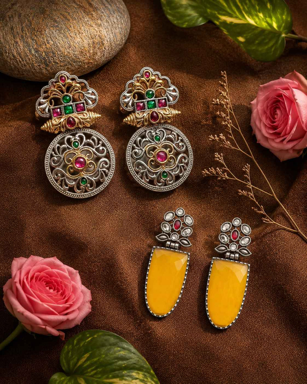 Handcrafted jewellery from the Ciara Hamper, a festival season gift for friend