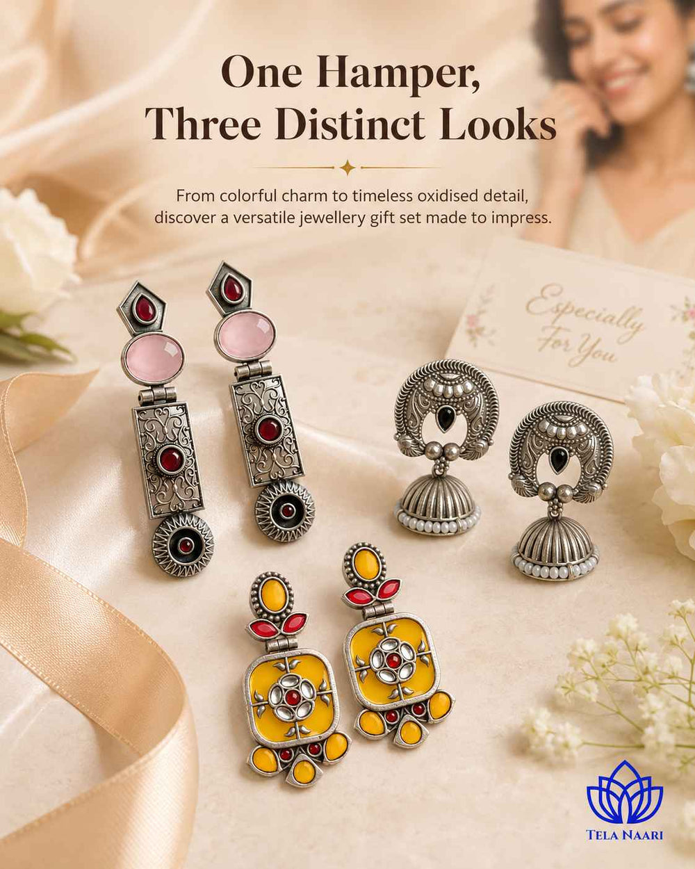 Housewarming gift idea: the Arabella Hamper's earrings, for bhabhi