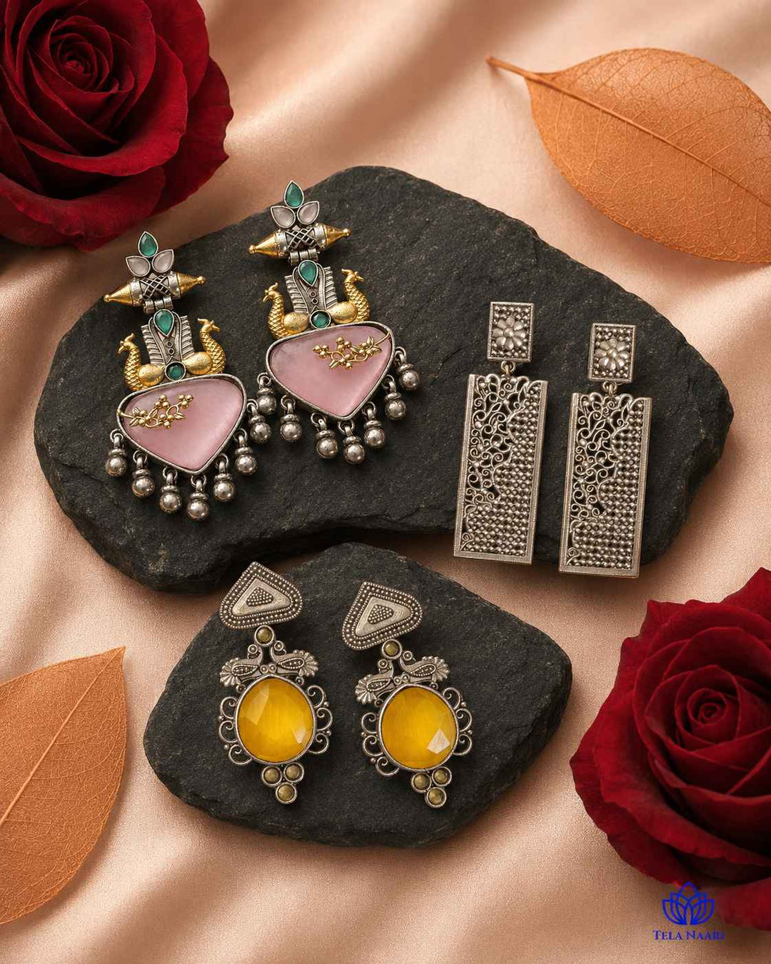 Housewarming gift idea: the Isabella Hamper's earrings, for bhabhi