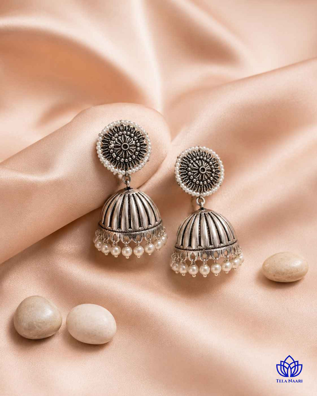 Lightweight build makes this oxidised earring easy to wear daily.