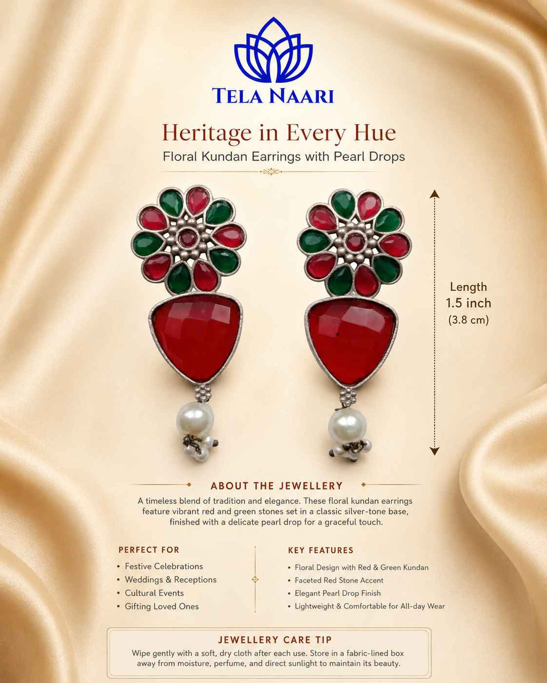 Push back with stopper closure keeps this earring secure comfortably.