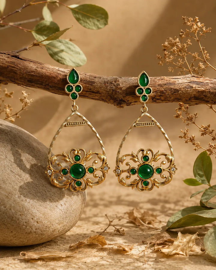 Polished surface highlights the drop silhouette of this earring.