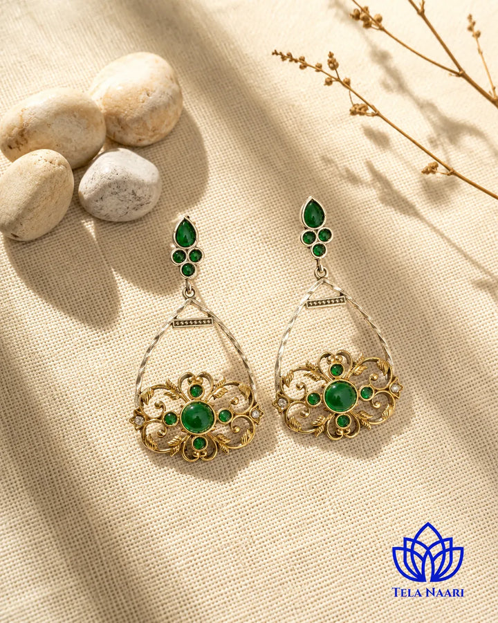 Silver-plated finish gives this earring a smooth, polished shine.