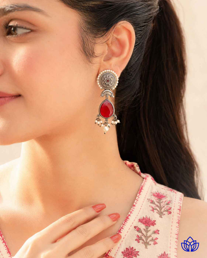 Post and back closure keeps this teardrop earring secure comfortably.