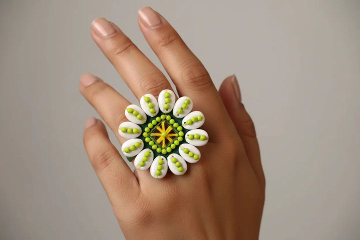 Handmade Cowrie Ring