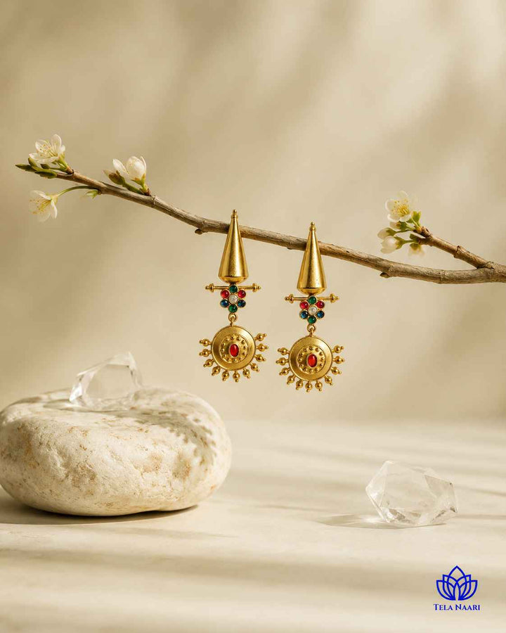 Premium finishes give this dangler earring its polished, versatile appeal.