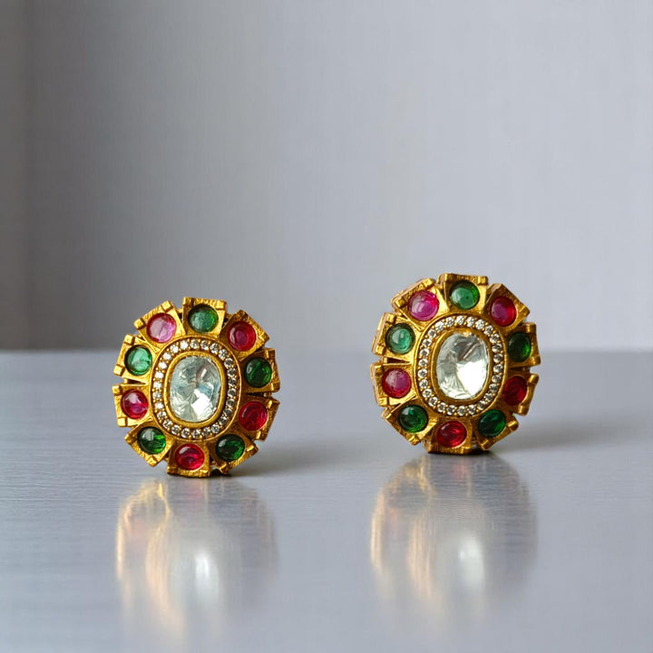 Matching earrings complete this royal radiance necklace set.