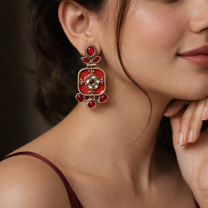 Gavi Silver Plated Dangler Earrings